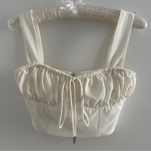 House of CB Tops - House of CB Naomi White Blouson Milkmaid Top